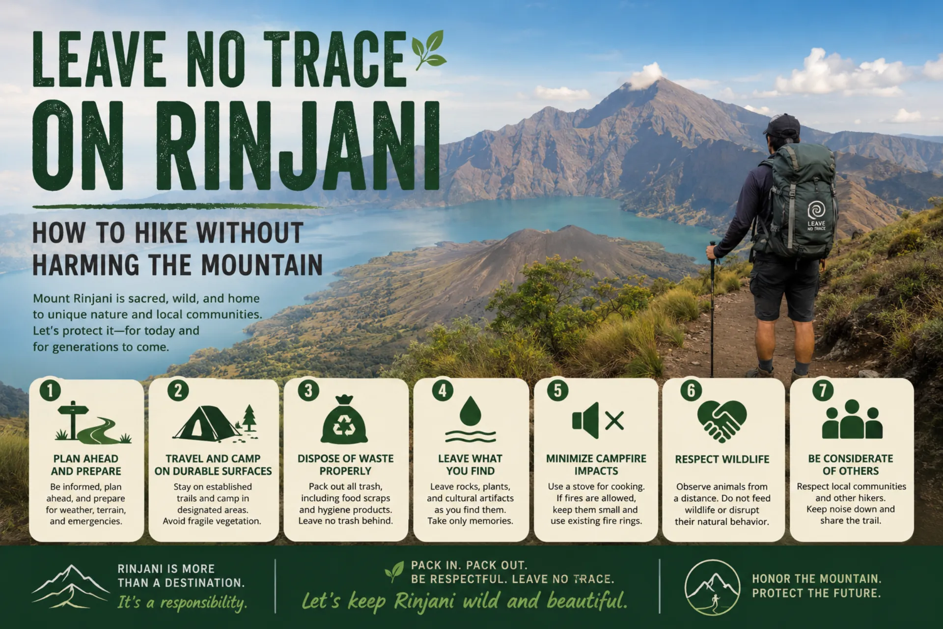 Rinjani Trekking: Leave No Trace Principles